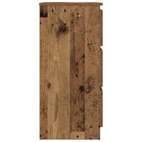 Dressoir 60x35x76 cm bewerkt hout oud houtkleurig - thumbnail