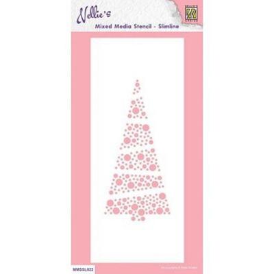 Nellie's Choice • stencil slimline size xmas tree