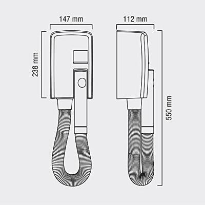 Valera Valera wandhaardroger Hotello Shaver 1200W - wit