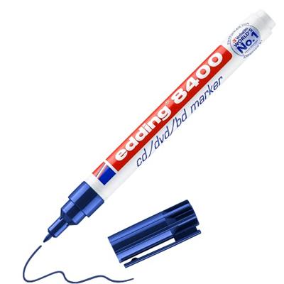 Edding permanent marker voor CD/DVD/BD e-8400 blauw