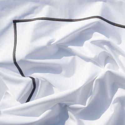 Dommelin Dommelin Dekbedovertrek Cortina Percal 200TC Wit-Antraciet 240x200/220 cm