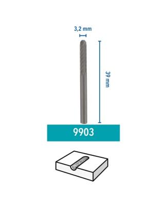 Dremel Hardmetalen frees spitse punt 3,2 mm (9903) - 2615990332