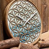 Wandklok 40 cm - Stil - Groen - Hout - "Concord" - thumbnail