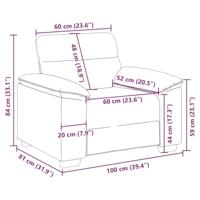 Fauteuil 60 cm kunstleer zwart - thumbnail