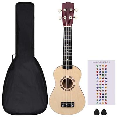 VidaXL Ukuleleset met tas voor kinderen sopraan 21&apos;&apos; lichthoutkleurig - thumbnail
