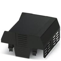 PHOENIX CONTACT EH 70 F-C SS/ABS BK9005 Draagrailbehuizing, bovendeel, plat ontwerp, eenzijdige aansluitopening met ventilatiesleuven, 70,1 mm breed, 74,65 mm hoogte, 36,95 mm diepte, zwart, 10 stuks - thumbnail