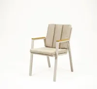 Stapelstoel Kunststof Leather Fauteuil Crème - thumbnail