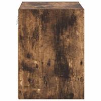 Garagewandkasten 2 st Spaanplaat gerookt eikenhout - thumbnail