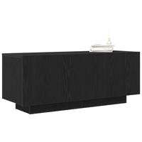 TV-kast Zwart Eiken 100 x 35 x 40 cm Bewerkt hout - thumbnail