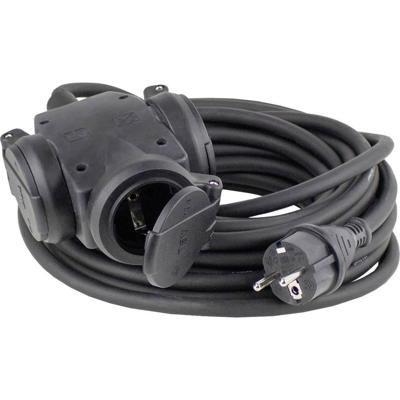 AS Schwabe 60458 Stroom Verlengkabel 16 A Zwart 25.00 m H07RN-F 3G 1,5 mm²