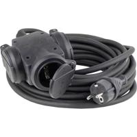 AS Schwabe 60458 Stroom Verlengkabel 16 A Zwart 25.00 m H07RN-F 3G 1,5 mm² - thumbnail