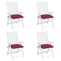 VidaXL Palletkussens 4 st 50x50x7 cm oxford stof wijnrood - thumbnail