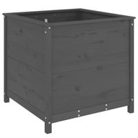 VidaXL Plantenbak 82,5x82,5x78 cm massief grenenhout grijs - thumbnail