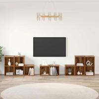 TV-kast set 8 pcs Oud Hout 37 x 35 x 72 cm Bewerkt hout - thumbnail