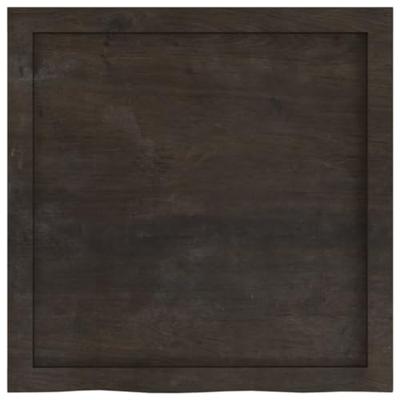Tafelblad 60x60x(2-6)cm behandeld massief eikenhout donkerbruin