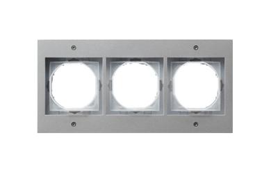 Gira TX 44 afdekraam 3-voudig aluminium