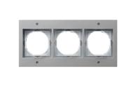 Gira TX 44 afdekraam 3-voudig aluminium - thumbnail