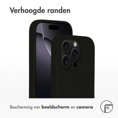 Accezz Liquid Silicone Backcover met MagSafe iPhone 16 Pro Telefoonhoesje Zwart Accezz Liquid Silicone Backcover met MagSafe iPhone 16 Pro Telefoonhoesje Zwart