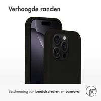 Accezz Liquid Silicone Backcover met MagSafe iPhone 16 Pro Telefoonhoesje Zwart - thumbnail