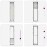 Pliss rolgordijn 50x200 cm stofbreedte 49,4 cm polyester - thumbnail