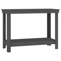 VidaXL Werkbank 110x50x80 cm massief grenenhout grijs - thumbnail