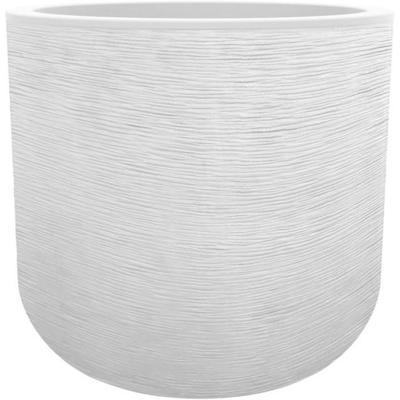 EDA PLASTIQUE - Ronde pot 50 cm Graphit'Up - 67 L - Gekalkt wit EDA PLASTIQUE - Ronde pot 50 cm Graphit'Up - 67 L - Gekalkt wit
