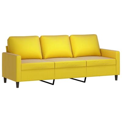 3-delige Loungeset met kussens fluweel geel - thumbnail