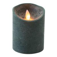 Kaars wax rustiek bewegende vlam 7,5x10 cm antiek groen b.o. Anna's Collection - Annas collection - thumbnail