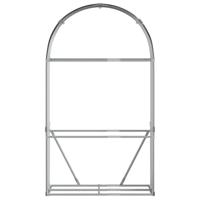 Haardhoutopslag 120x45x210 cm gegalvaniseerd staal bruin - thumbnail