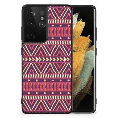 Samsung Galaxy S21 Ultra Back Case Aztec Paars Samsung Galaxy S21 Ultra Back Case Aztec Paars