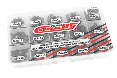 Team Corally - Button Head Hex schroeven set M4 - Zwart (265 pcs) Team Corally - Button Head Hex schroeven set M4 - Zwart (265 pcs)