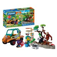 PLAYMOBIL Animals & Friends dierentuin: dierenverzorger met voertuig 72072 - thumbnail