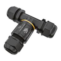 Kabelverbinder - T-vorm - IP68 waterdicht - Koppelstuk - Geschikt voor 4-12 mm kabeldikte - thumbnail