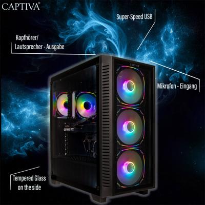 Captiva Game-PC Highend Gaming 7800X3D 5 GHz 16 GB RAM AMD AMD Radeon Graphics Extra video-adapter (model): AMD Radeon RX 9070 XT GDDR6 88741
