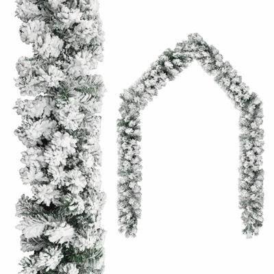 VidaXL Kerstslinger met sneeuw 10 m pvc groen VidaXL Kerstslinger met sneeuw 10 m pvc groen