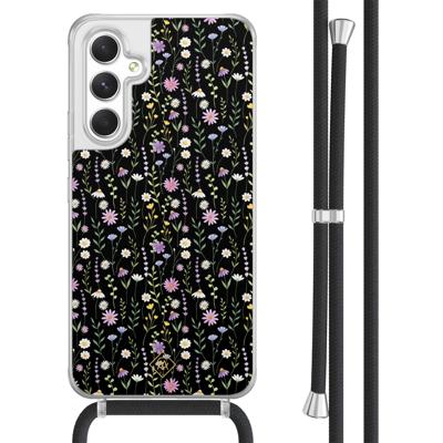 Samsung Galaxy A54 hoesje met koord - Flower fantasy