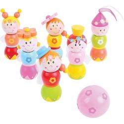 Bigjigs houten bowlingset prinsessen, 7dlg. Bigjigs houten bowlingset prinsessen, 7dlg.