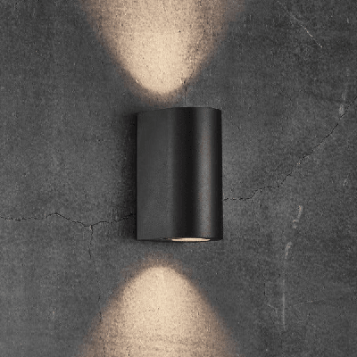 Gevelverlichting up & downlighter &apos;Canto Maxi 2&apos; Nordlux zwart gevelverlichting GU10 17cm