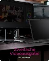 ICY BOX IB-DK4012-CPD Bedraad USB 3.2 Gen 1 (3.1 Gen 1) Type-C Antraciet, Zwart - thumbnail