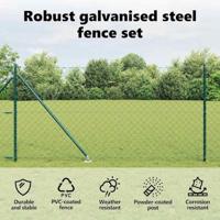 VidaXL Afrasteringspaal groen 10 x 1,2 m (60 x 60 mm gaas) - thumbnail