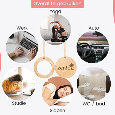 Geursteen met hanger - Aromastone hout Geursteen met hanger - Aromastone hout