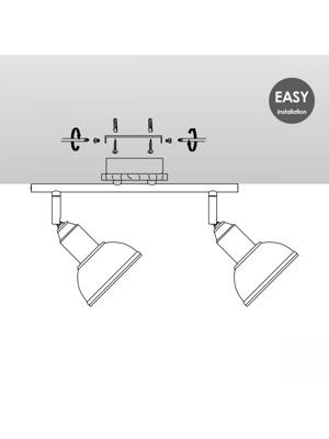 Home sweet home LED opbouwspot Denver 2L - hout Home sweet home LED opbouwspot Denver 2L - hout