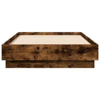 Bedframe met LED-verlichting gerookt eikenkleurig 75x190 cm - thumbnail