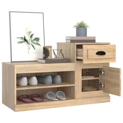 Schoenenkast 100x42x60 cm bewerkt hout sonoma eikenkleurig