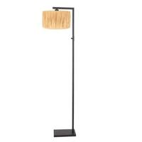 Steinhauer VloerlampStang zwart met strokleurige kap - 3706ZW - thumbnail