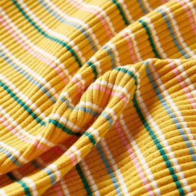 Kindershirt met lange mouwen lage col 92 gestreept okerkleurig Kindershirt met lange mouwen lage col 92 gestreept okerkleurig
