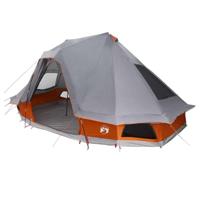 VidaXL Familie tipi tent tipi grijs en oranje 466 x 310 x 240 cm - thumbnail