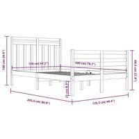 Bedframe massief hout 120x200 cm - thumbnail
