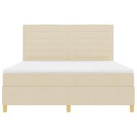 Boxspringbed met matras met hoofdeinde Crème 180 x 200 cm Stof - thumbnail