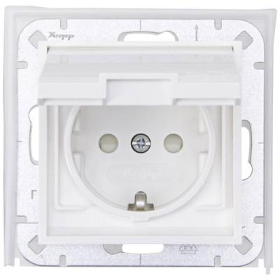 Kopp 954029009 Wandcontactdoos met randaarde Wit 1 stuk(s)